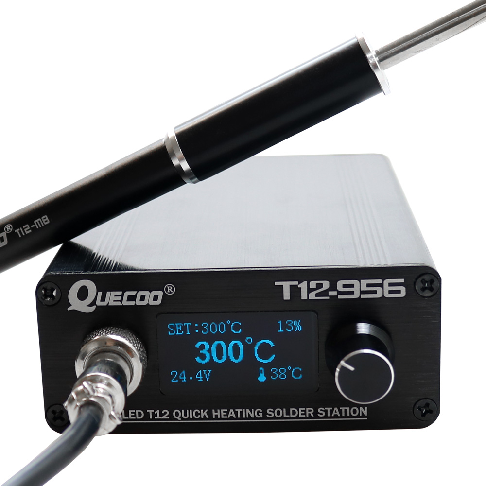Soldering Station T12 Oled - QUECOO T12-956 Lehimleme Dijital İstasyonu Elektronik